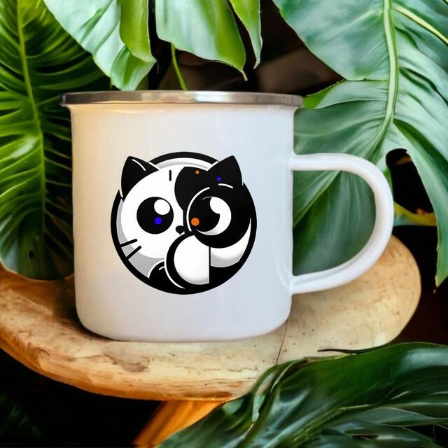 Image front Mug en métal - Chat