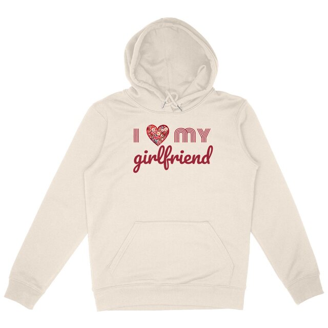 Image back Sweat à capuche durable unisexe - I love my girlfriend