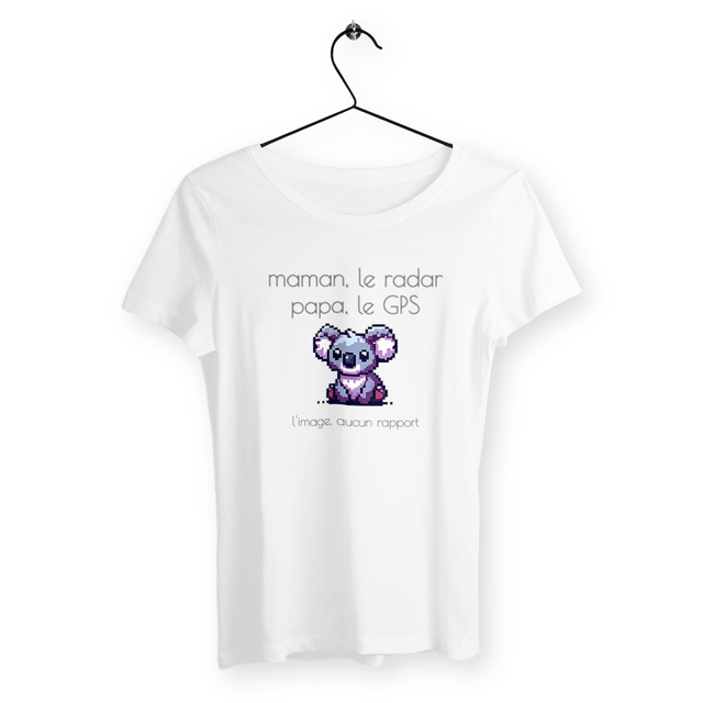 Image back T-shirt femme bio humour