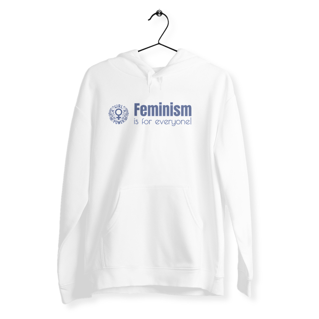 Image back Sweat à capuche féministe unisexe. Feminism is for everyone! Imprimé en France