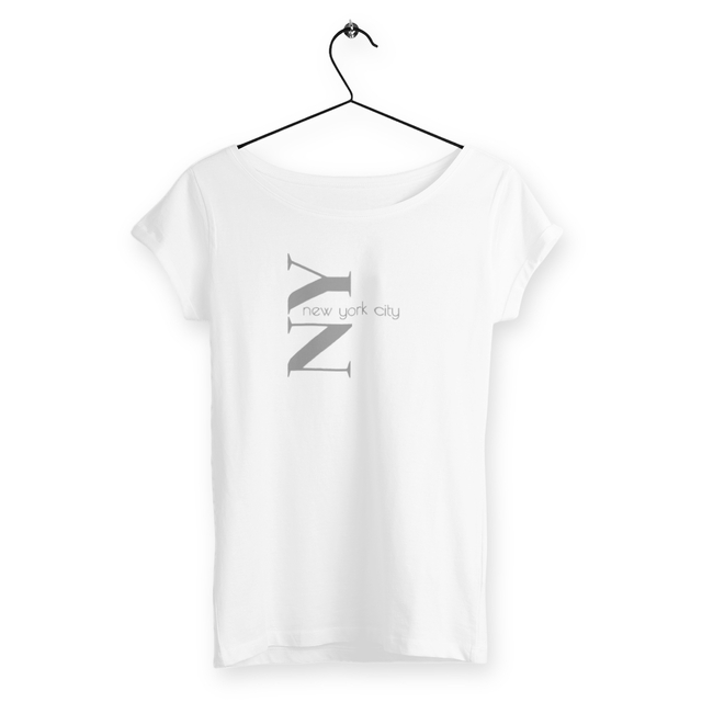 Image back T-shirt New York Femme 100% coton bio