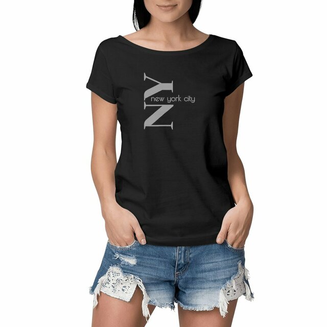 Image front T-shirt New York Femme 100% coton bio