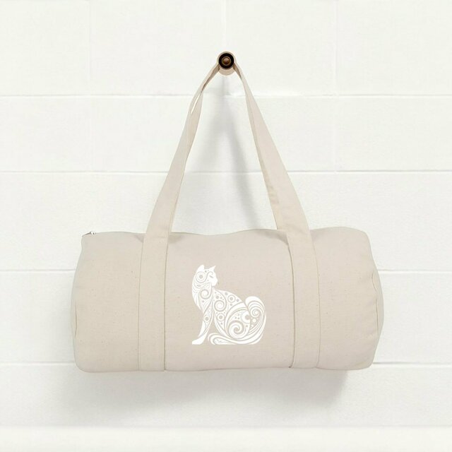 Image front Sac chat polochon en coton biologique