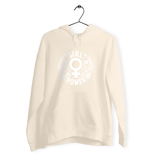 Image back Sweat à capuche unisexe Girl Power. Un vêtement éthique et durable.