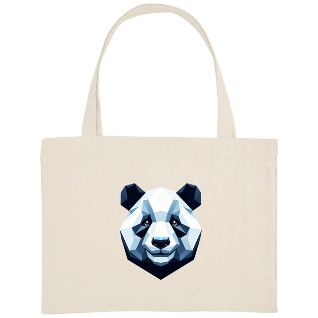 Image back Shopping bag, sac de courses, sac de plage, sac fourre-tout. Imprimé tête de panda