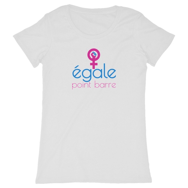 Image back T-shirt Femme féministe - égale point barre