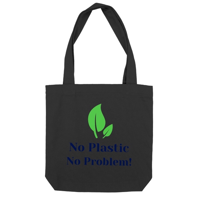 Image back Totebag épais. "No Plastic, No Problem!"
