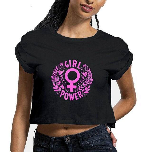 Image front Crop top Femme Girl Power