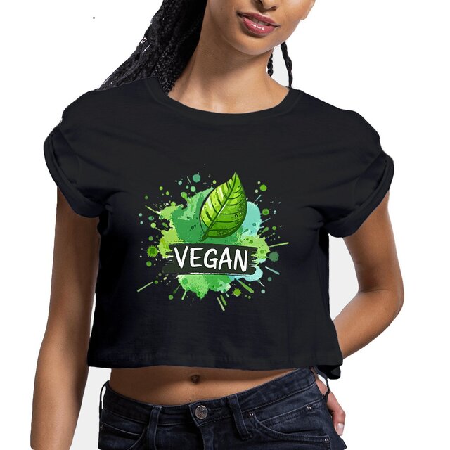 Image front Crop top végan pour femme.