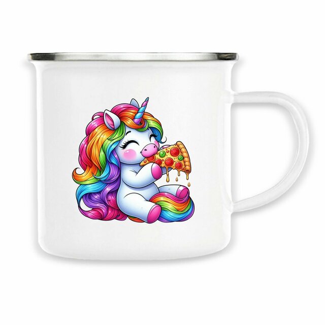 Image back Mug métal licorne. Cadeau enfant.