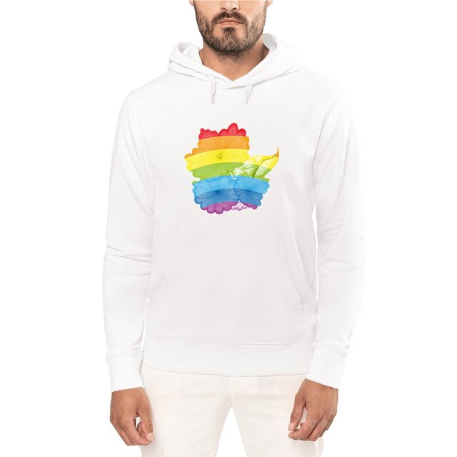 Image front Sweat à capuche LGBT unisexe. Sweat écoresponsable
