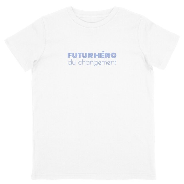 Image back T-shirt Enfant éthique et durable - futur héros du changement