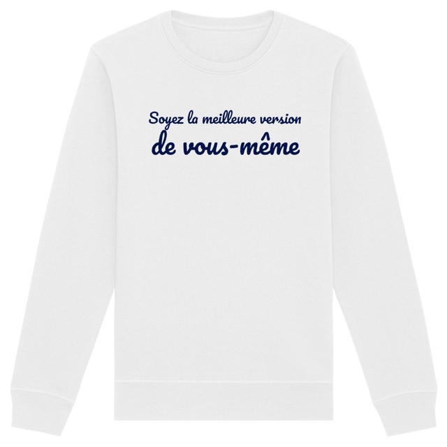 Image back Sweat-shirt végan unisexe. Soyez la meilleure version de vous-même