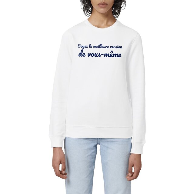 Image front Sweat-shirt végan unisexe. Soyez la meilleure version de vous-même
