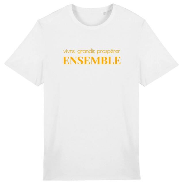 Image back T-shirt bio unisexe léger - vivre, grandir, prospérer, ensemble
