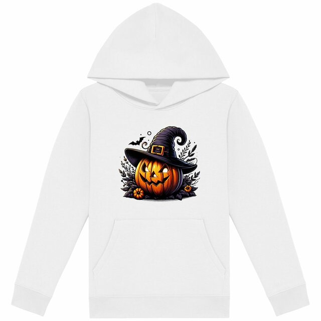 Image back Sweat Halloween à capuche Enfant. Sweat bio et recyclé.