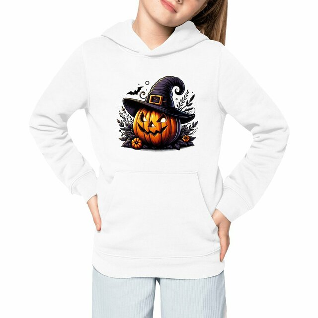 Image front Sweat Halloween à capuche Enfant. Sweat bio et recyclé.