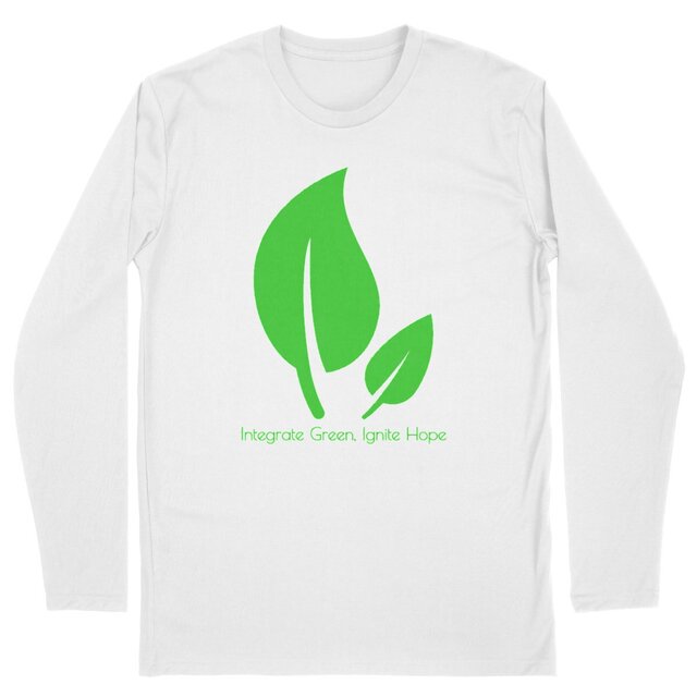 Image back T-shirt Homme manches longues écoresponsable - Integrate Green, Ignite Hope