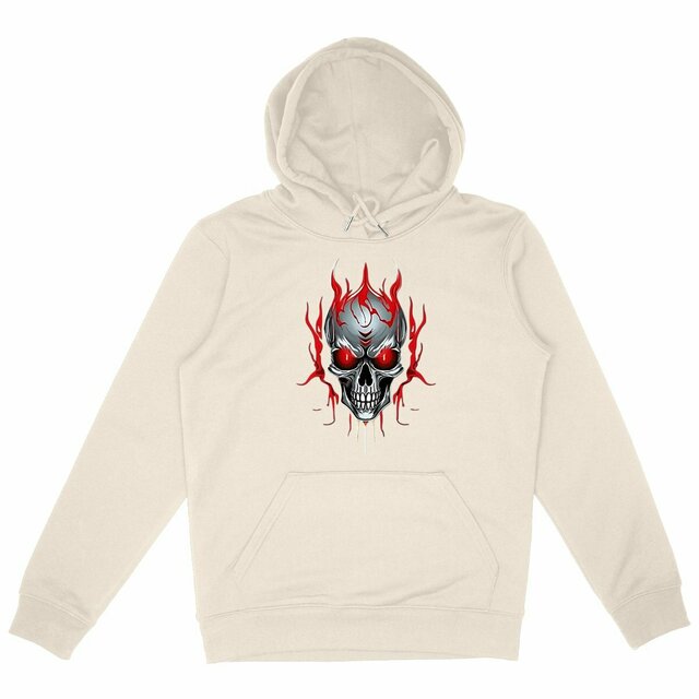 Image back Black Hoodies with Skulls Blood and Fire 32