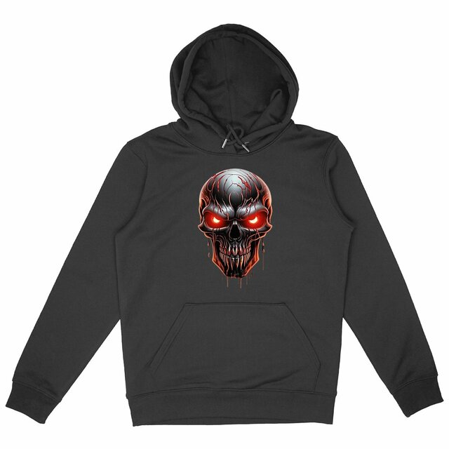 Image back Black Hoodies with Skulls Blood and Fire 23