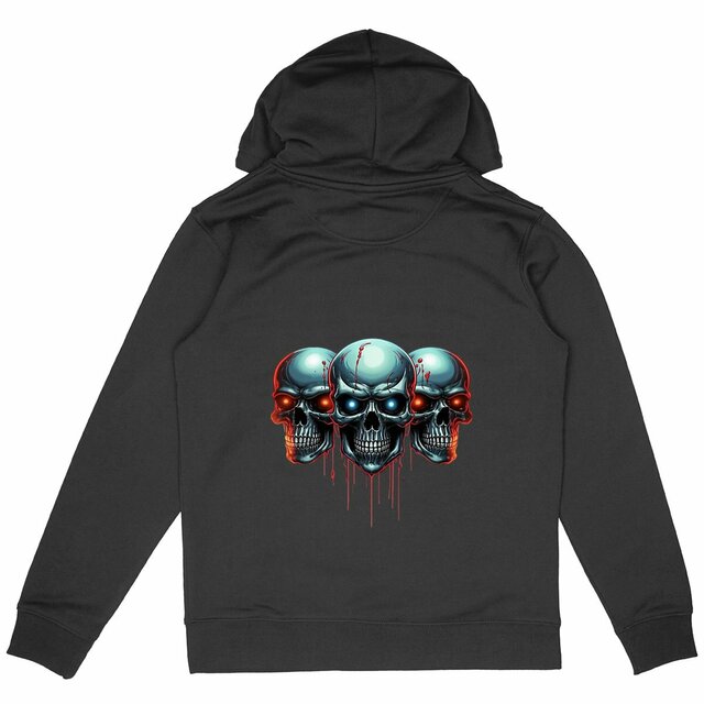 Image front Black Hoodies with Skulls Blood and Fire 56