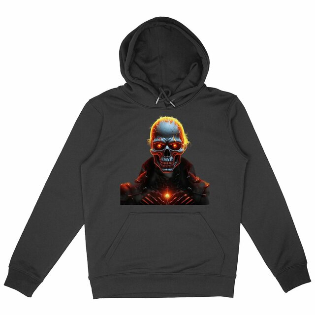 Image back Black Hoodies with Skulls Blood and Fire Avatar 1
