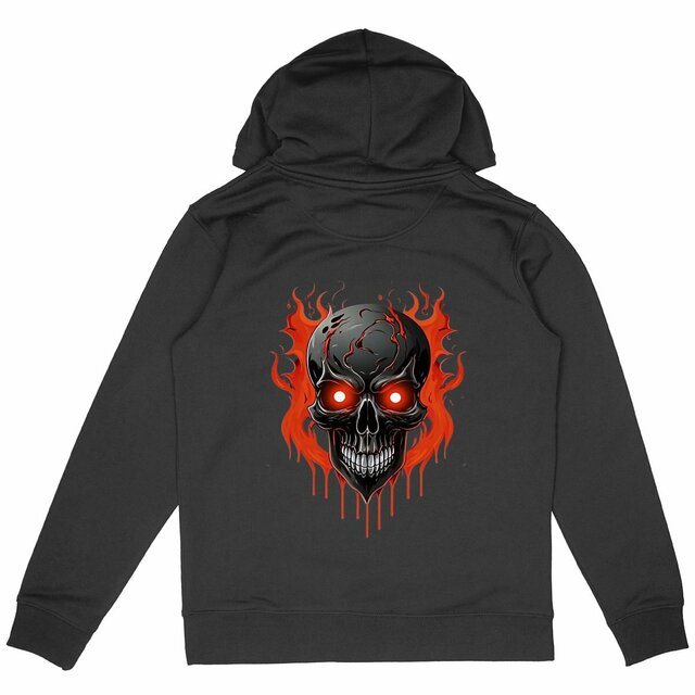 Image front Black Hoodies with Skulls Blood and Fire 51