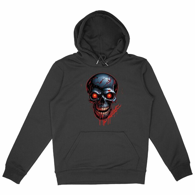 Image front Black Hoodies with Skulls Blood and Fire 48