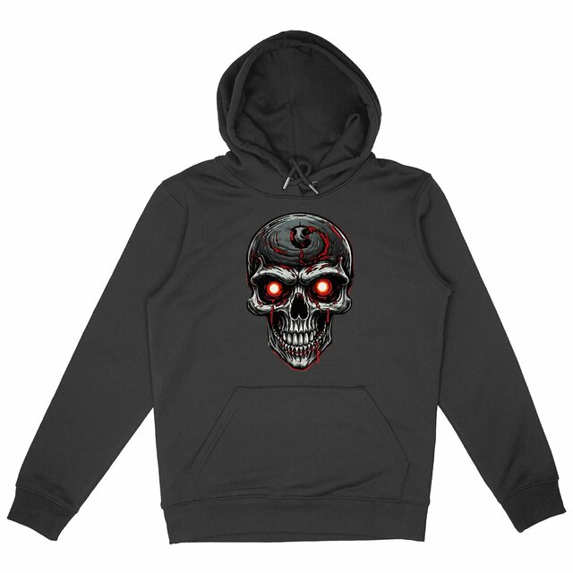 Image back Black Hoodies with Skulls Blood and Fire 3