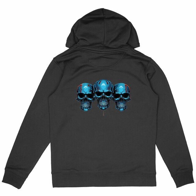 Image front Black Hoodies with Skulls Blood and Fire 68