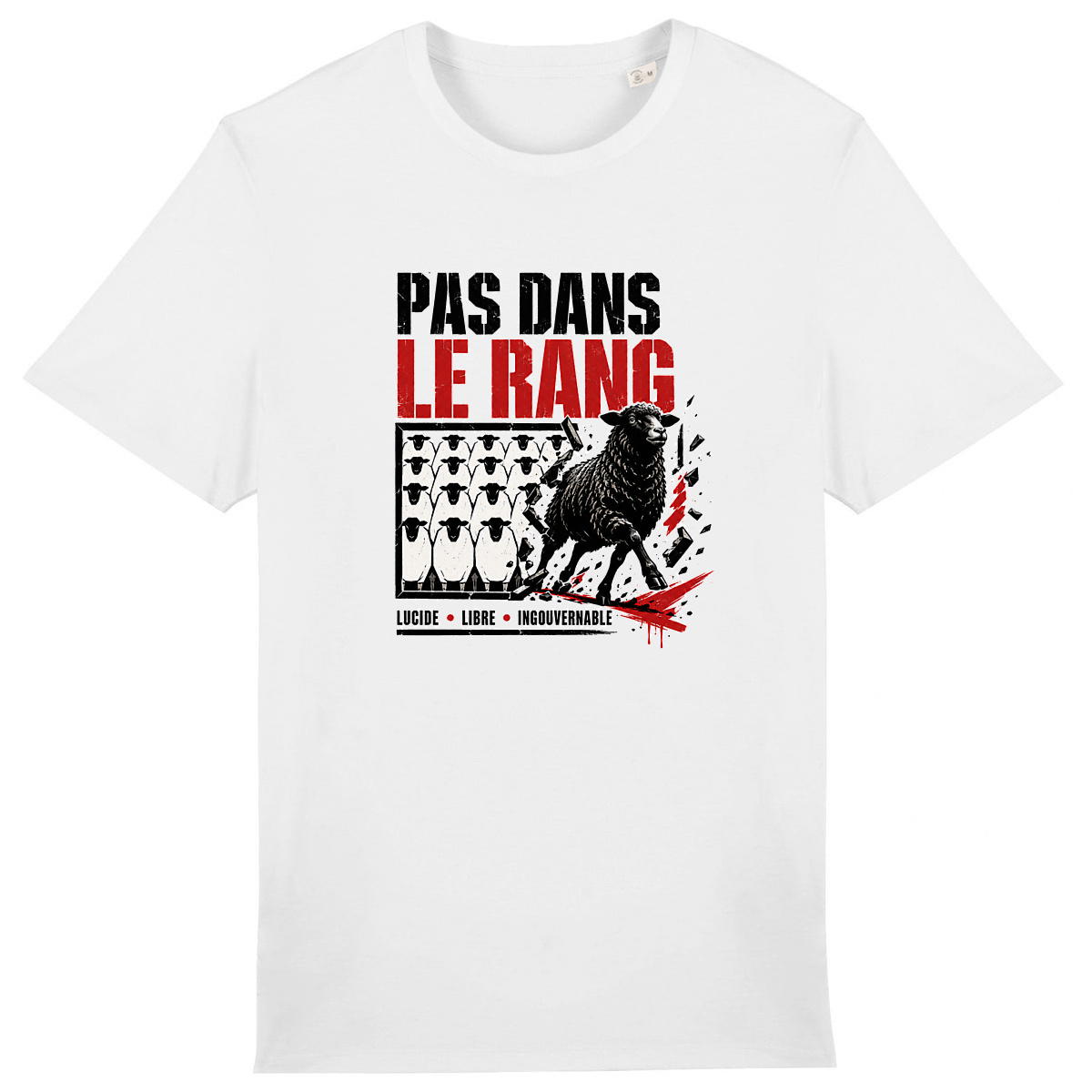 Image back T-shirt Unisexe Coton BIO - Pas dans le rang