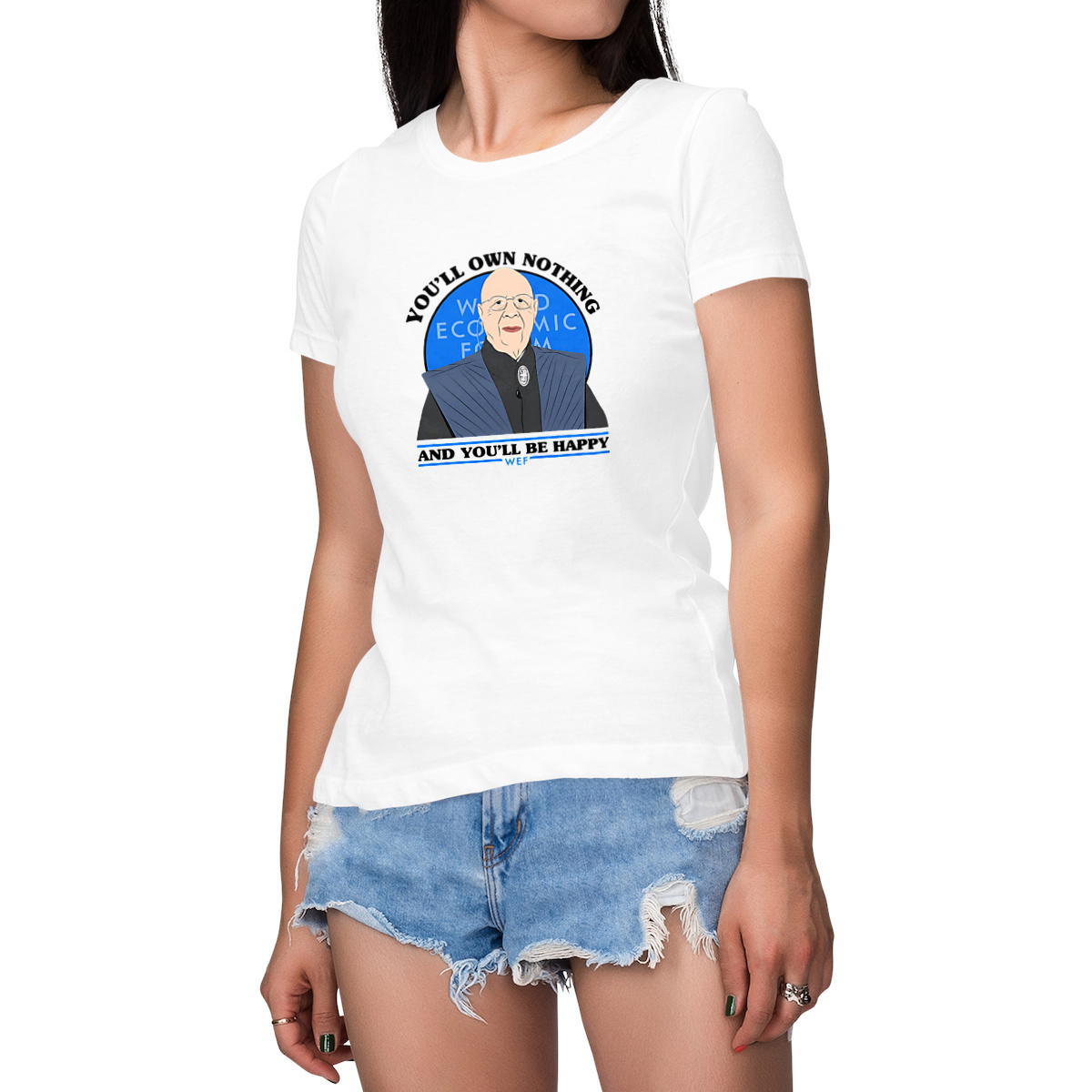 Image front T-shirt Femme Coton BIO - Klaus Schwab