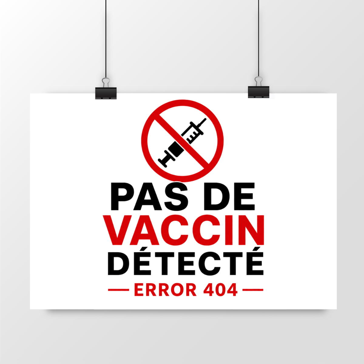 Image back Poster horizontal - Pas de vaccin détecté