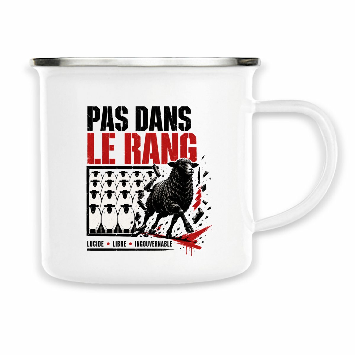 Image back Mug en métal - Pas dans le rang
