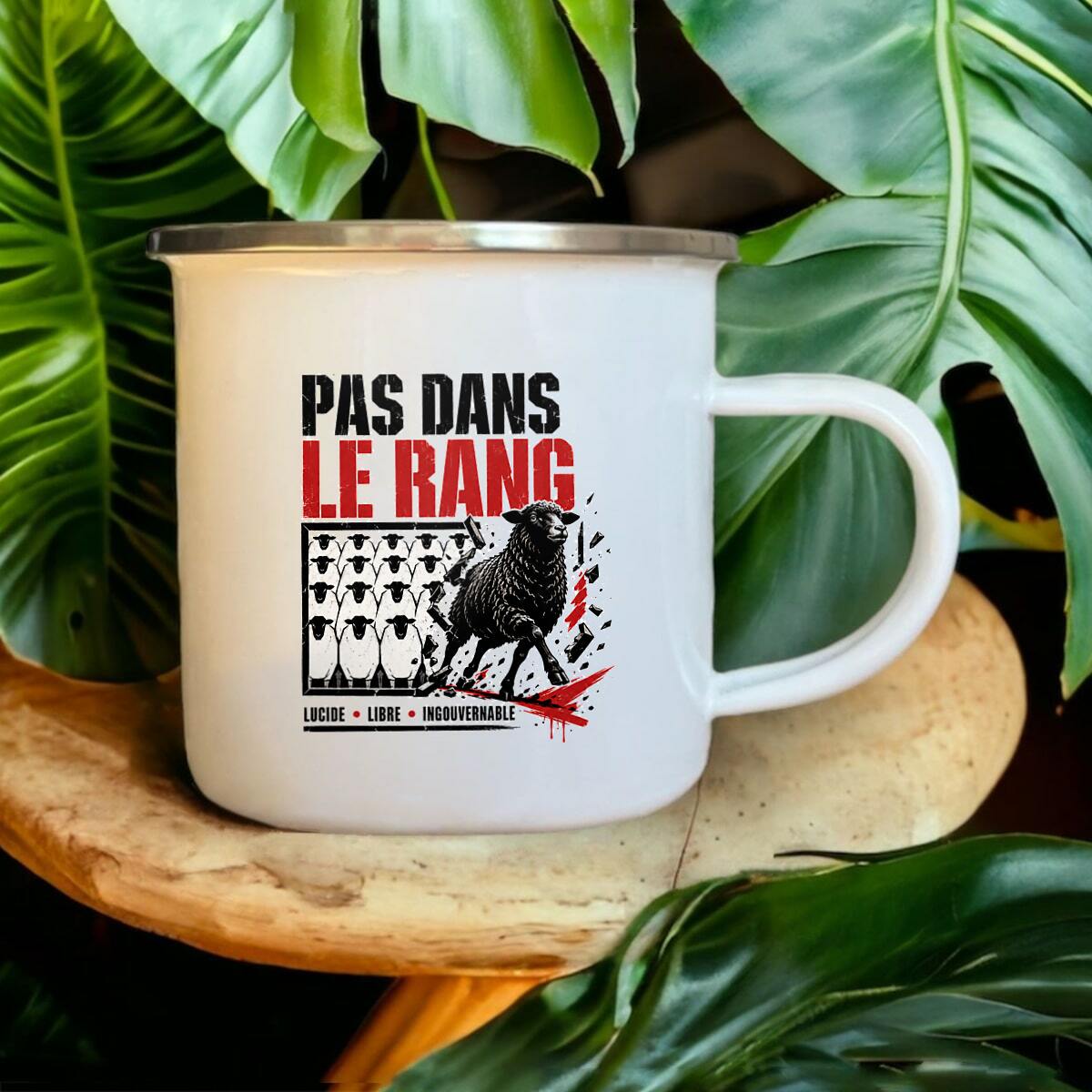 Image front Mug en métal - Pas dans le rang