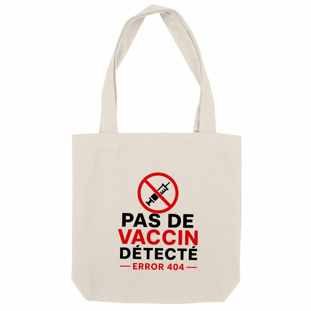 Image front Totebag - Pas de vaccin détecté
