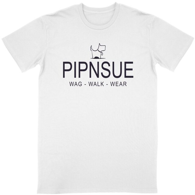 PIPNSUE Unisex LOGO TSHIRT Navy Print