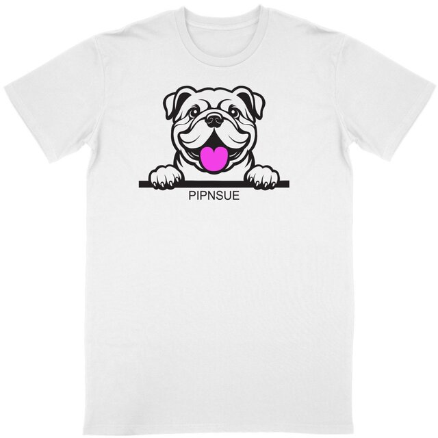 PIPNSUE Unisex BULL TSHIRT Black AND Pink Print - Image