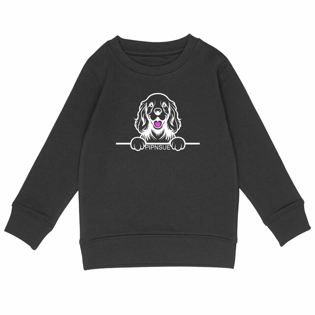 PIPNSUE Kids CREW NECK SPANIEL Logo White Print - Image