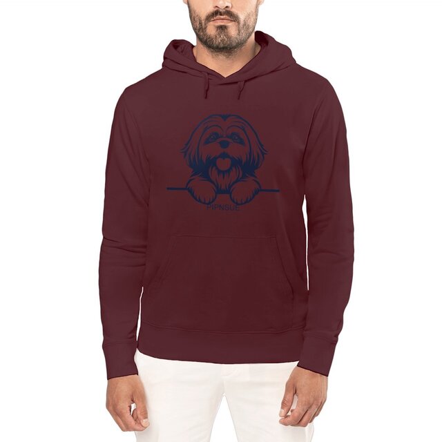 PIPNSUE Unisex HOODIE SHIHTZU NAVY PRINT