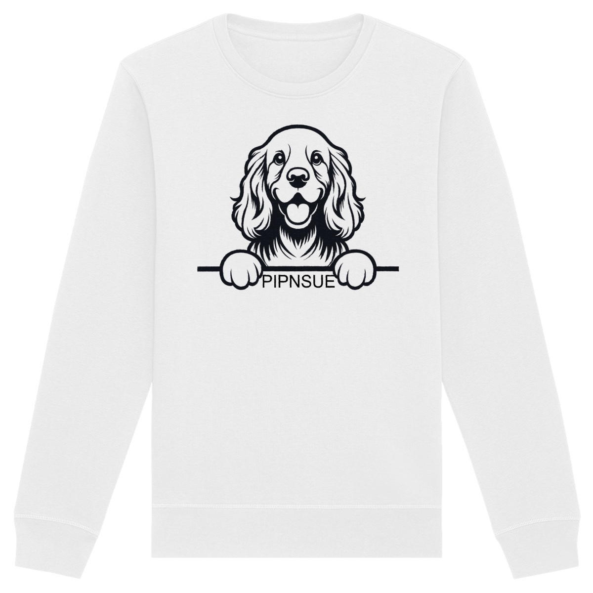 SPANIEL Unisex CREW NECK SWEATSHIRT Navy Print - Image