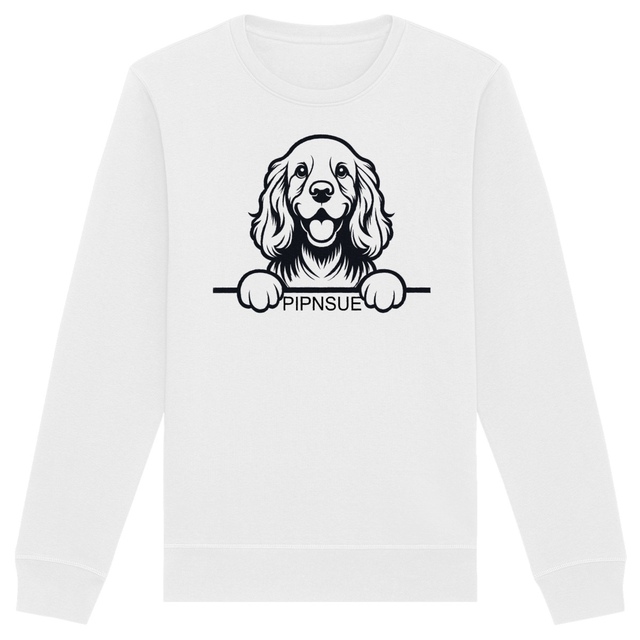 SPANIEL Unisex CREW NECK SWEATSHIRT Navy Print - Image
