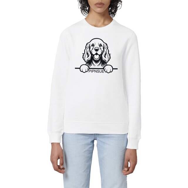 SPANIEL Unisex CREW NECK SWEATSHIRT Navy Print