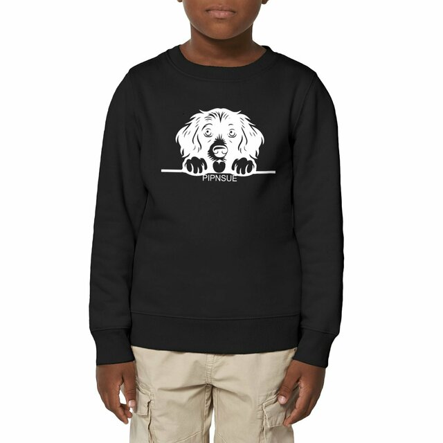 PIPNSUE Kids CHARLES CREW NECK SWEATSHIRT White Print