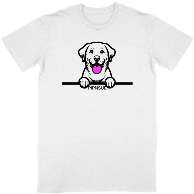 PIPNSUE Unisex GOLDEN TSHIRT BLACK AND PINK PRINT - Image