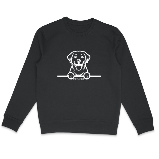 PIPNSUE Unisex GOLDEN CREW NECK SWEATSHIRT with White Print - Image