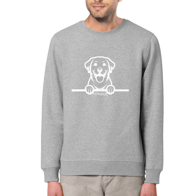 PIPNSUE Unisex GOLDEN CREW NECK SWEATSHIRT with White Print