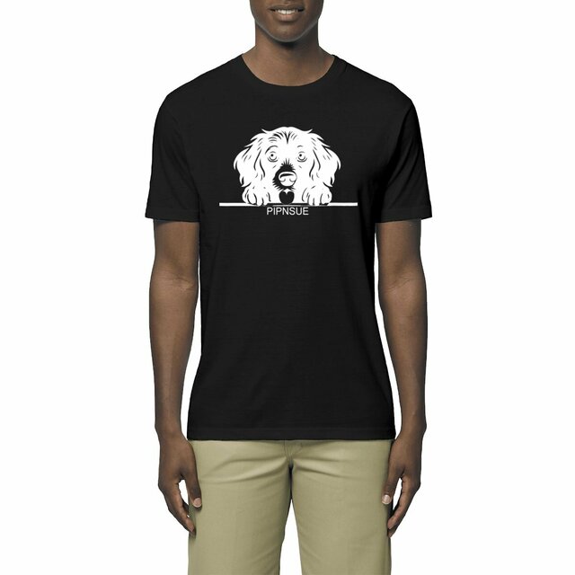 PIPNSUE Unisex CHARLES CREW NECK TSHIRT with White Print