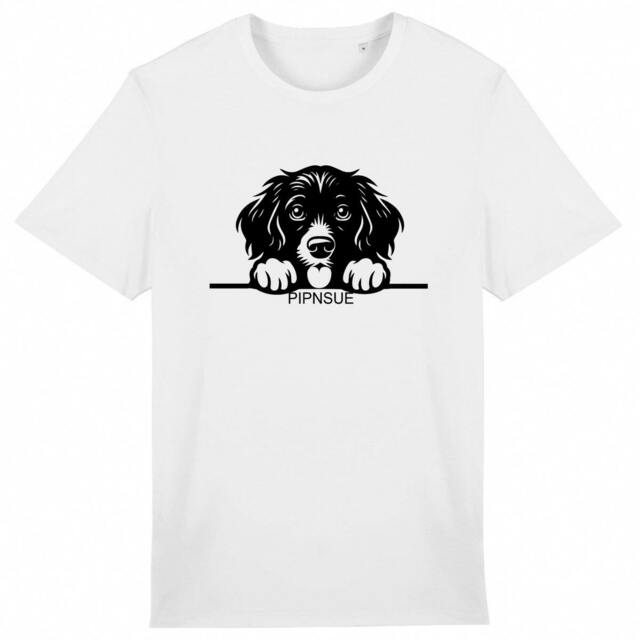 PIPNSUE Unisex CHARLES CREW NECK TSHIRT with Black Print - Image