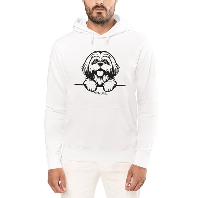 PIPNSUE Unisex HOODIE SHIHTZU BLACK PRINT